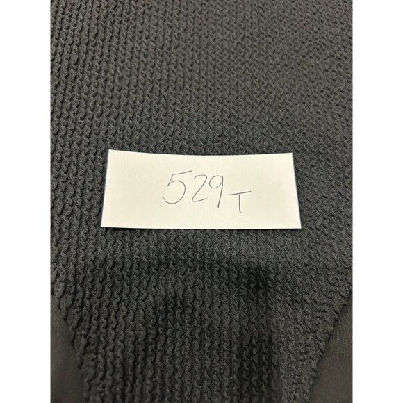 Black Textured One-Piece Swimsuit With Scoop Neck High-Cut Legs - Picture 6 of 6